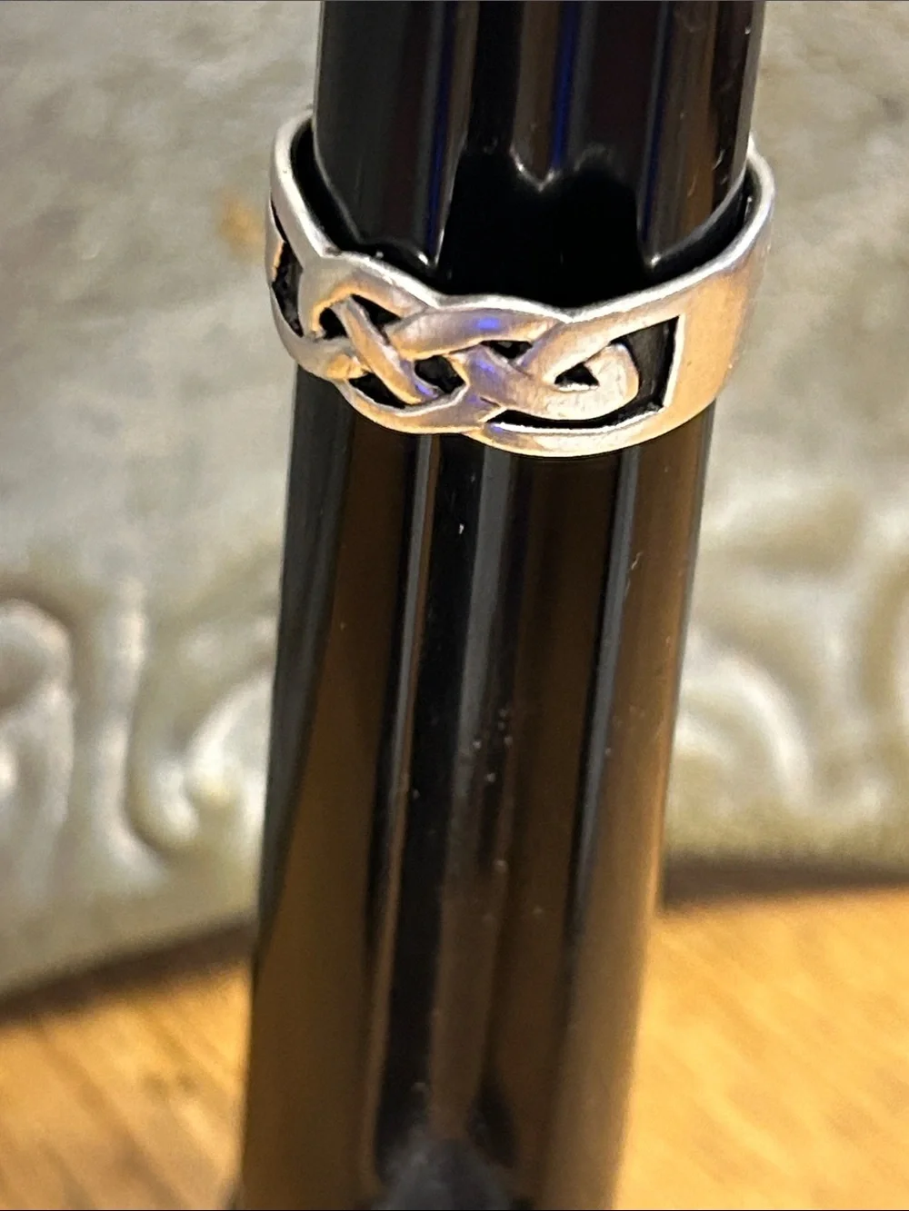 Sterling Silver Celtic Knot Men's Band - Silver